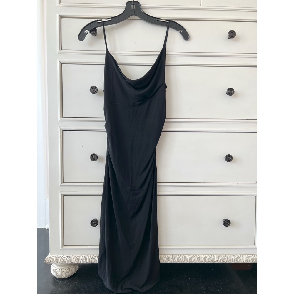 90s - Y2K DVF black slip dress